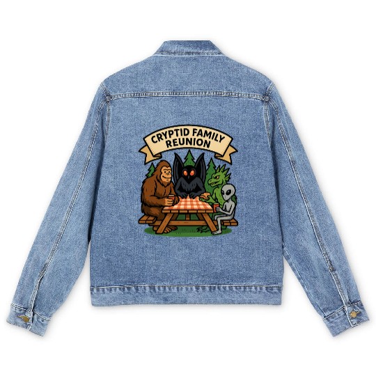 Cryptid Family Reunion Men's Denim Jackets