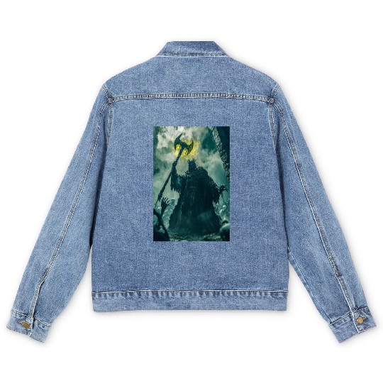 Dark Necromancer Rises Men's Denim Jackets