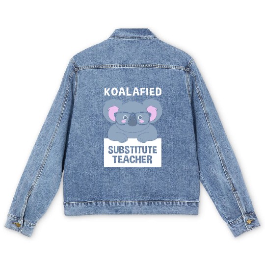 Substitute Teacher Koala School Teaching Men's Denim Jackets