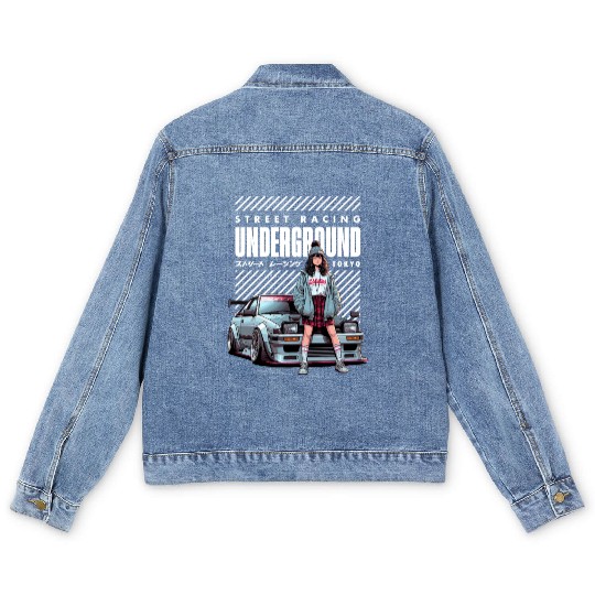 Japanese Underground Street Racing - JDM Car Men's Denim Jackets