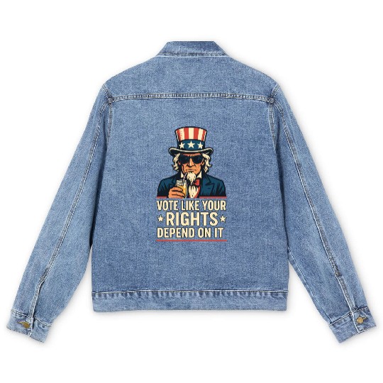 Vote Like It Matters - Democracy Defender Men's Denim Jackets
