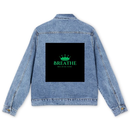 Breathe Rise Grind Thrive Flow Men's Denim Jackets