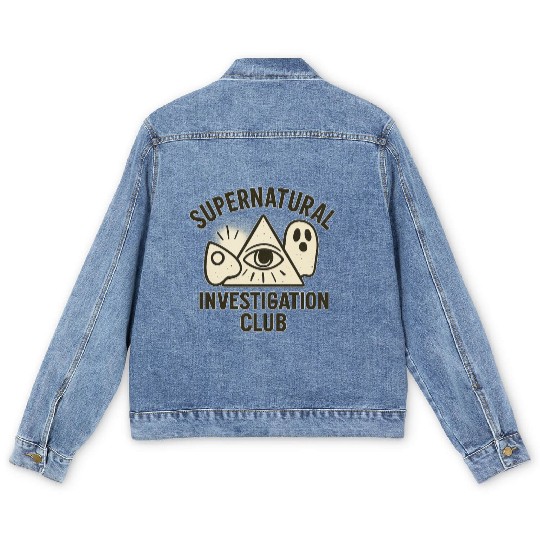 Supernatural Investigation Club Emblem Men's Denim Jackets