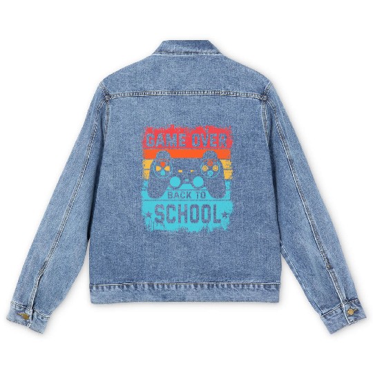Game Over Back to School Men's Denim Jackets – Retro Gamer