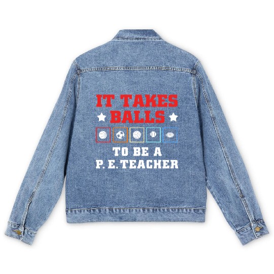 Physical Education School PE Teacher Men's Denim Jackets