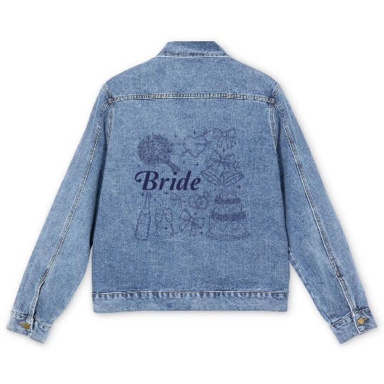 Bride Future Mrs Bow Bridal Wedding Bachelorette Men's Denim Jackets