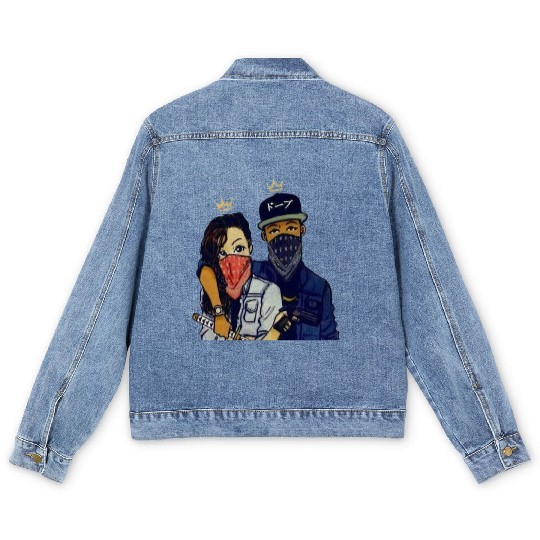 Urban Rebels Masked Duo Men's Denim Jackets Design