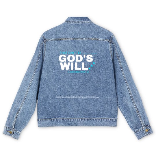 Y2K Sarcastic Religious Meme Quote Men's Denim Jackets