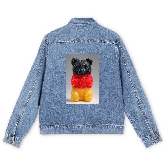 German Flag Gummy Bear Men's Denim Jackets