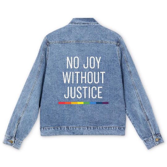 Queer Pride Queer Joy LGBTQ+ Affirmation Trans Men's Denim Jackets