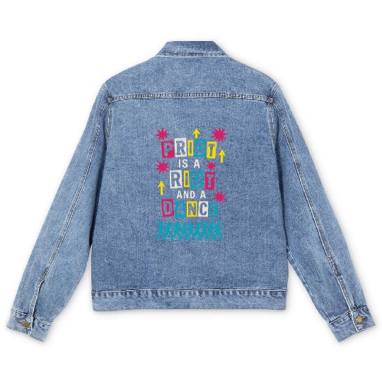 Queer Pride Queer Joy LGBTQ+ Affirmation Trans Men's Denim Jackets