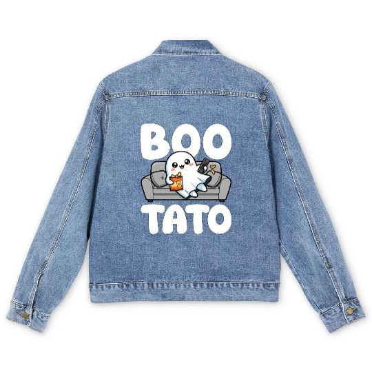 BOO-TATO - GHOST HALLOWEEN Men's Denim Jackets