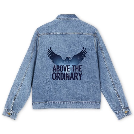 Rise Above the Ordinary Eagle Design Men's Denim Jackets