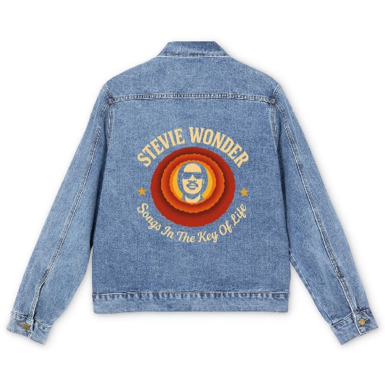Stevie Wonder Men's Denim Jackets rtro vintage Songs in the