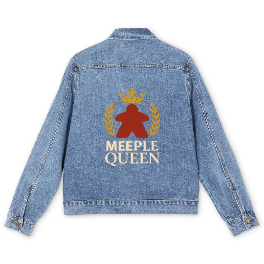Board Game Geek Meeple Strategy Tabletop Gamer Men's Denim Jackets