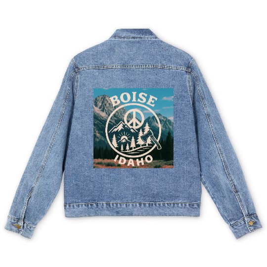 Boise, Idaho (B) Men's Denim Jackets