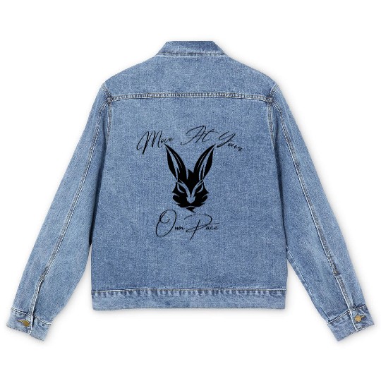 Intricate Fox Head Illustration Men's Denim Jackets