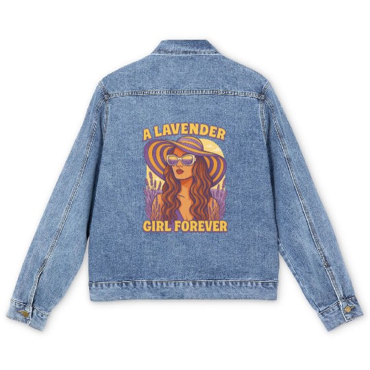 lavender girl Men's Denim Jackets