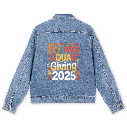 Friends Squad Giving 2025 Autumn Design Men's Denim Jackets