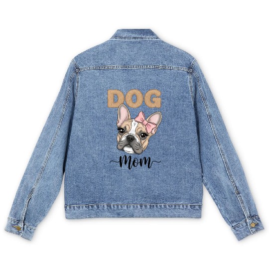 Frenchie Mom Men's Denim Jackets