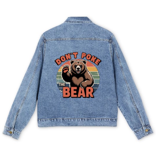 Don’t Poke The Bear Vintage Style Men's Denim Jackets