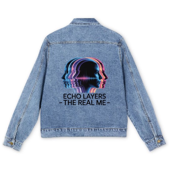 Echo Layers – The Real Me | Trippy Aesthetic Men's Denim Jackets