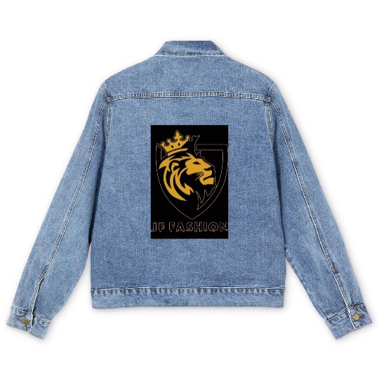 Royal Lion Crest Emblem Men's Denim Jackets