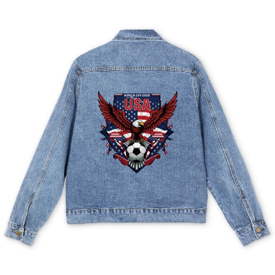 USA Soccer World Cup 2026 Eagle Patriotic Apparel Men's Denim Jackets