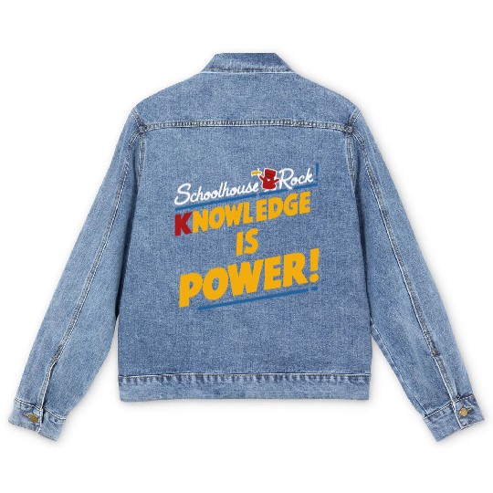 Schoolhouse Rock Knowledge is Power Back to School Men's Denim Jackets