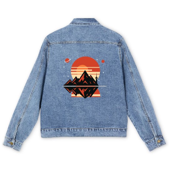 Retro Horizon Men's Denim Jackets