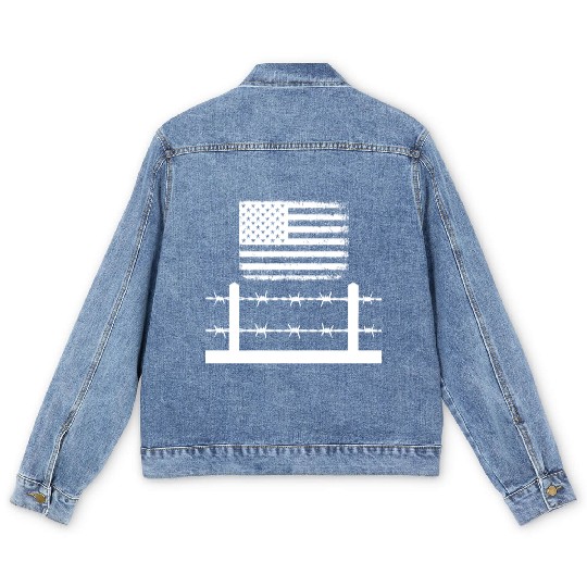 Barbed wire America Men's Denim Jackets