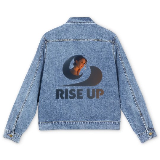 Celestial Woman and Wave Logo Men's Denim Jackets