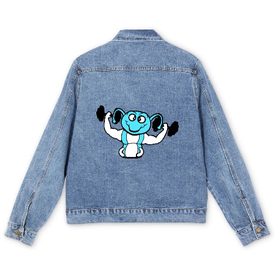 Caterpillar Bodybuilder Muscle Building Strong Fit Men's Denim Jackets