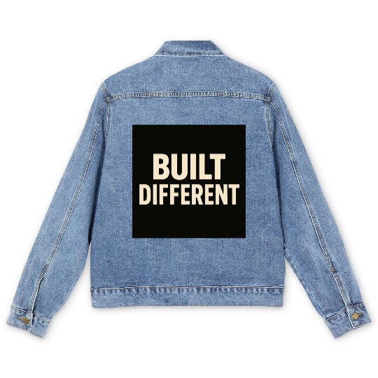 Empowering Built Different Motif Men's Denim Jackets