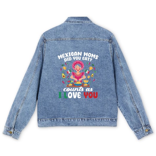Mexican Moms Abuelita Grandma Food Gift Men's Denim Jackets