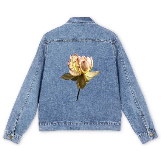 Delicate Pink Lotus Men's Denim Jackets