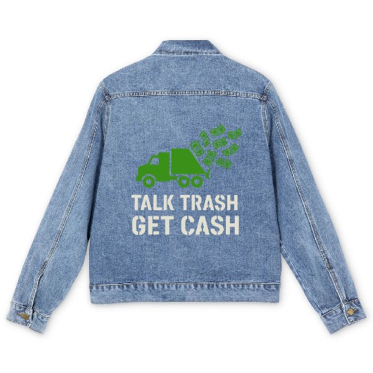Garbage Truck Driver Trash Dad Hero Pickup Men's Denim Jackets