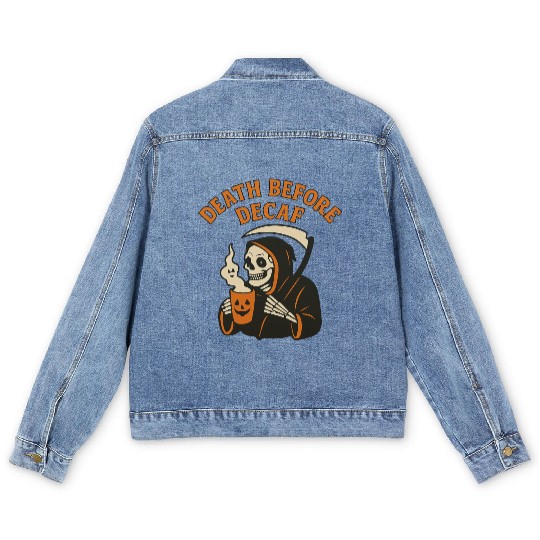 Funeral Halloween Tribute Men's Denim Jackets