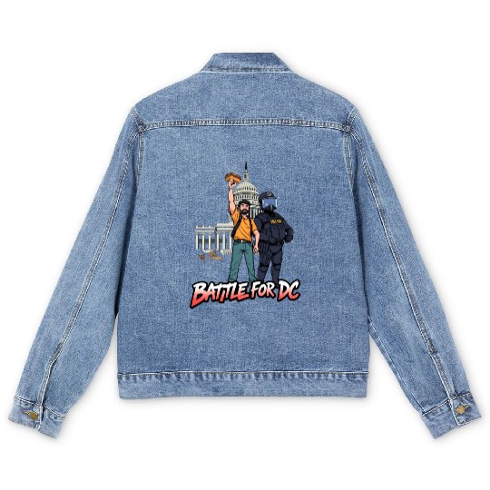 Free DC Sandwich Guy Banksy Style Street Art Men's Denim Jackets