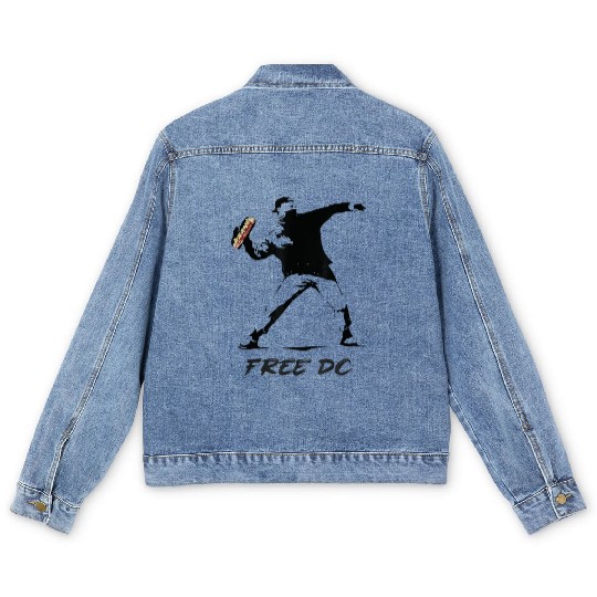 Free DC Sandwich Guy Banksy Style Street Art Men's Denim Jackets