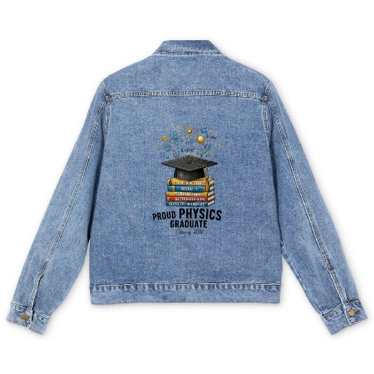 proud physics graduate class of 2026 Men's Denim Jackets