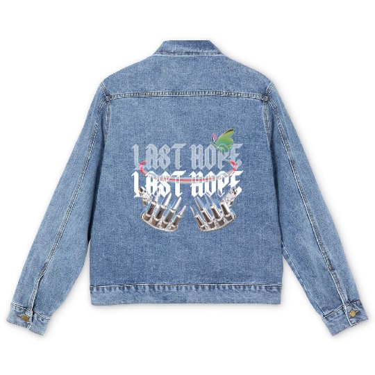 Last Hope Cyber Gothic Y2K Aesthetic Men's Denim Jackets
