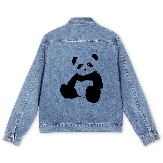 panda plush Men's Denim Jackets