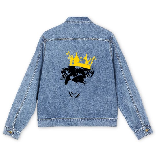 lion king Men's Denim Jackets