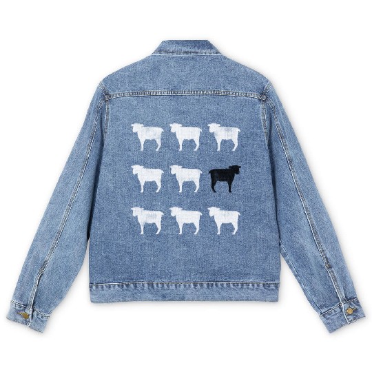 Many White Sheep: One Black Sheep Men's Denim Jackets