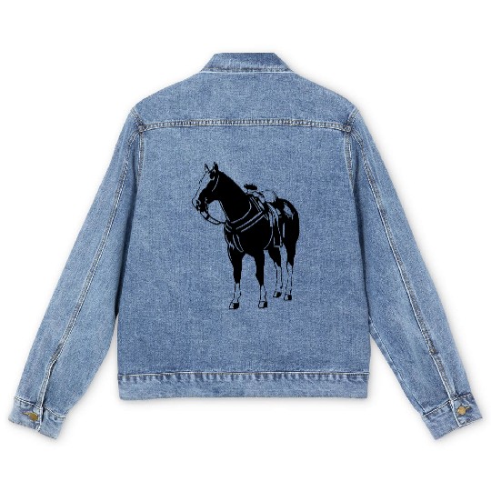 standing horse western Men's Denim Jackets