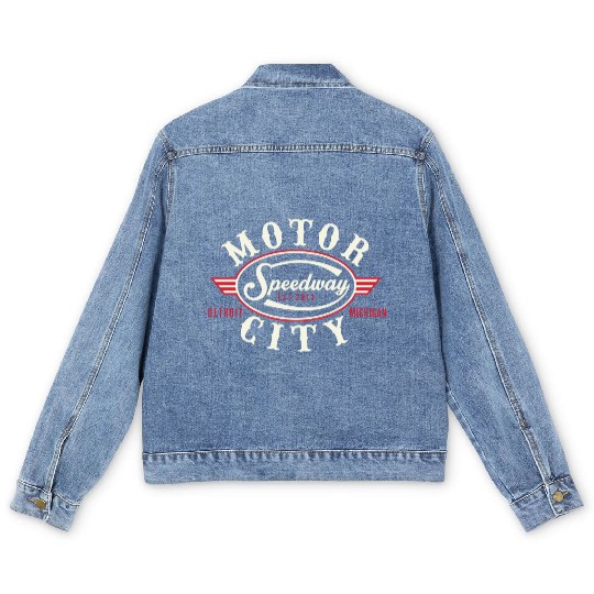 MOTOR CITY SPEEDWAY Men's Denim Jackets