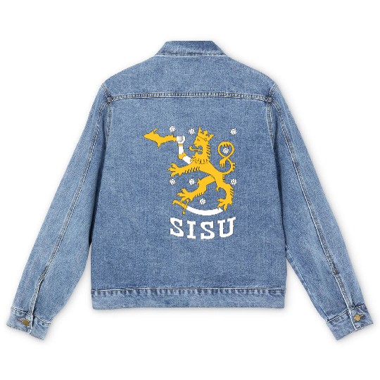 Sisu U.P. Upper Peninsula Yooper Men's Denim Jackets Men's Denim Jackets Men's Denim Jackets