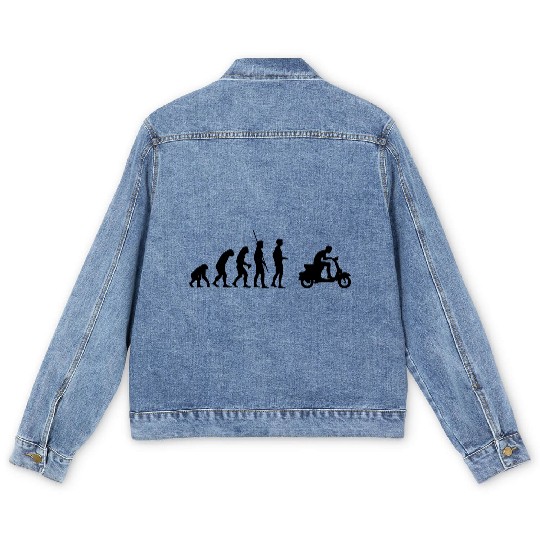 Evolution Vespa Scooter Men's Denim Jackets