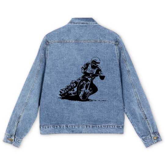 Speedway Driver - Dirt Track Racing Men's Denim Jackets